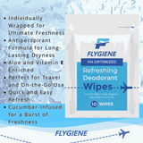 Deodorant Wipes - Individually Wrapped Antiperspirant Body Wipes