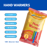 Air-Activated Hand Warmers, Disposable 10 Pair Pack