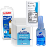 Dramamine Advil Band Aid Toilet Seat Covers Sanitizing Wipes