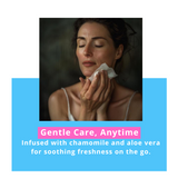 FLYGiene Female Hygiene Wipes - pH-Balanced Cleansing Wipes with Chamomile & Aloe - Travel-Friendly, Individually Wrapped for Freshness & Intimate Care (10-Count)