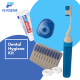 FLYGiene Travel Dental Hygiene Kit – Portable Toothbrush, Toothpaste, Floss & Interdental Picks for On-the-Go Oral Care – Fresh Breath & Clean Teeth Anytime, Anywhere