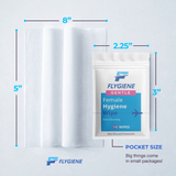 FLYGiene Female Hygiene Wipes - pH-Balanced Cleansing Wipes with Chamomile & Aloe - Travel-Friendly, Individually Wrapped for Freshness & Intimate Care (10-Count)