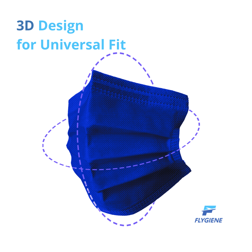 KF94 - 4 Layers - 10 Count Navy Blue Travel Size Disposable Face