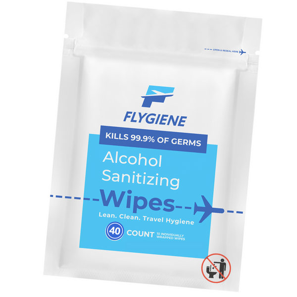 Flygiene Travel Sanitizing Wipes 40 count