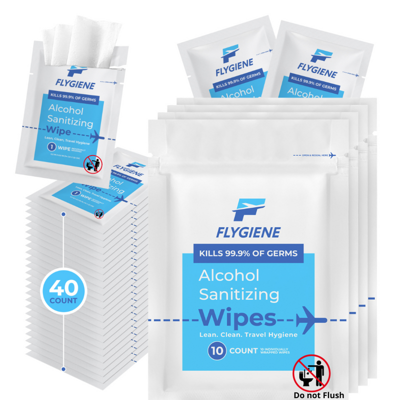 Flygiene Travel Sanitizing Wipes 40 count