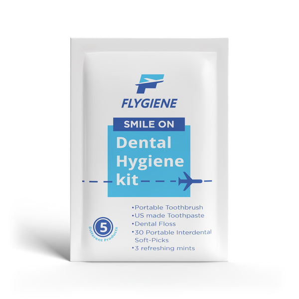 Dental Hygiene Kit, Portable Toothbrush, Toothpaste, Floss, Interdental Picks, Mints