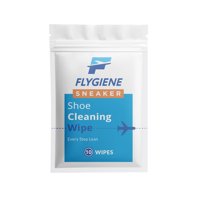 FLYGiene Sneaker Cleaning Wipes – Pack of 10 Individually Wrapped Shoe Wipes for Quick & Easy Stain Removal