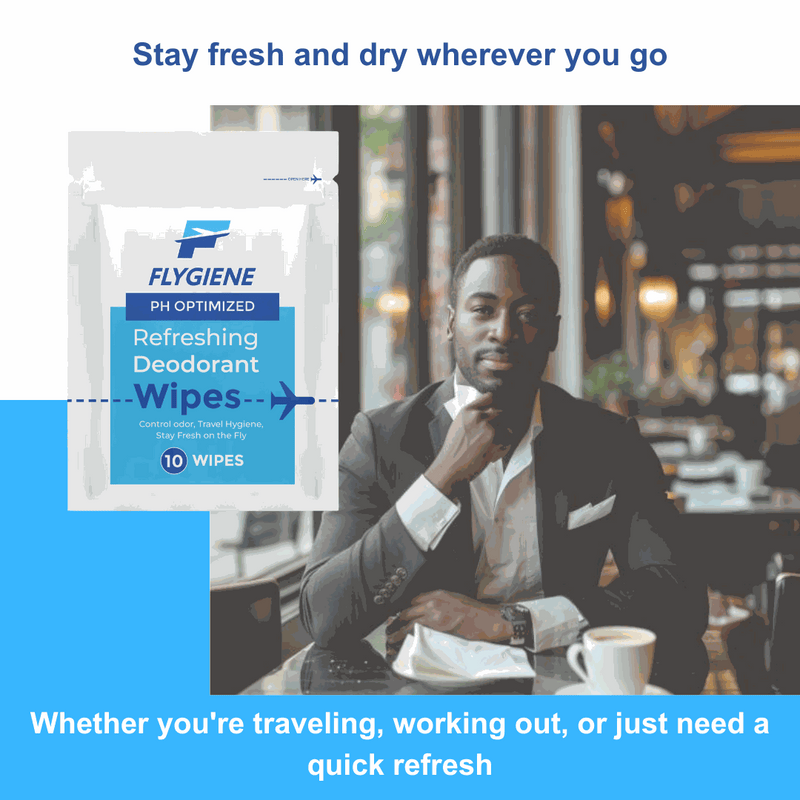 Deodorant Wipes - Individually Wrapped Antiperspirant Body Wipes