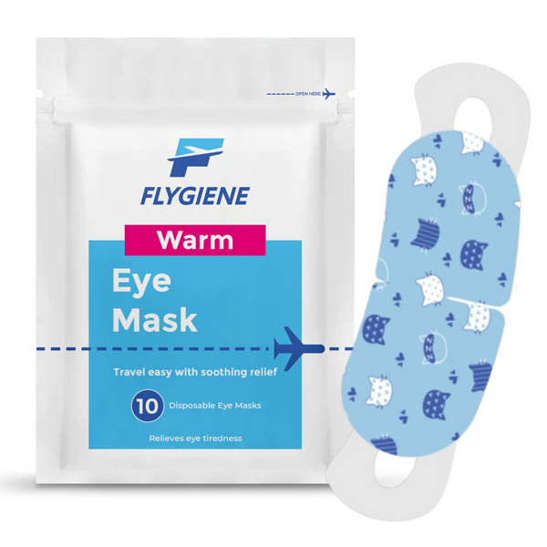 FLYGiene Self-Heating Warm Eye Mask – Soothing Steam Mask for Dry Eyes, Relaxation & Sleep – Disposable, Travel-Friendly Spa Therapy