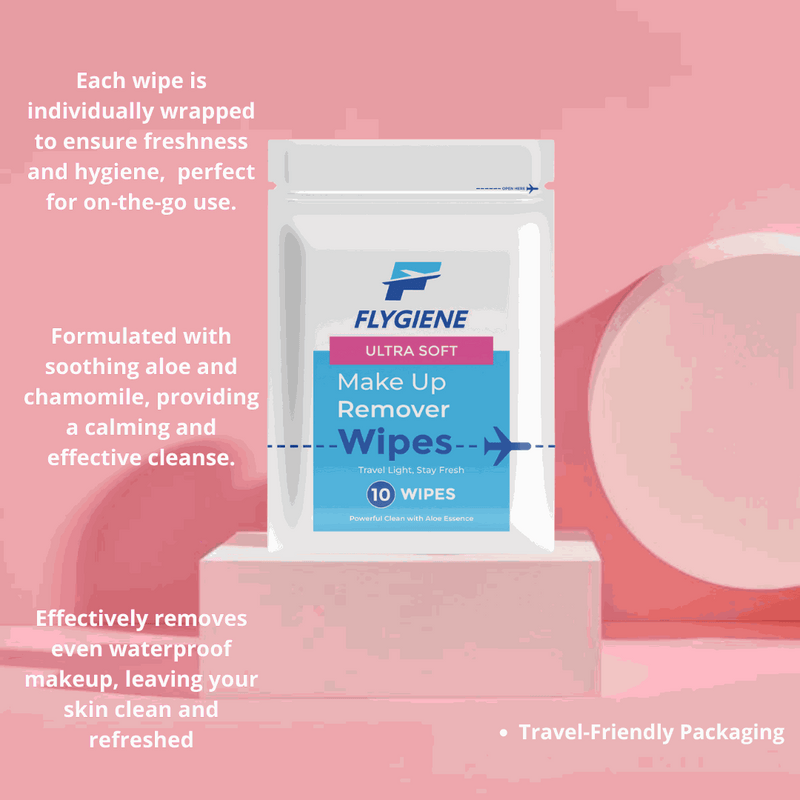 Ultra Soft Makeup Remover Wipes - Disposable Individually Wrapped - Pack