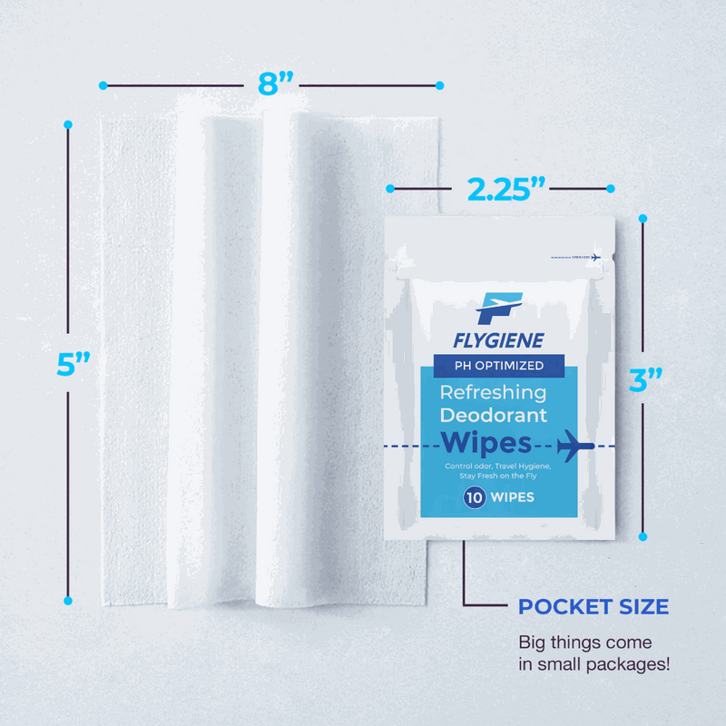 Deodorant Wipes - Individually Wrapped Antiperspirant Body Wipes