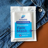 Travel Size Disposable Face Mask | 5 Count (1 Pack of 5)