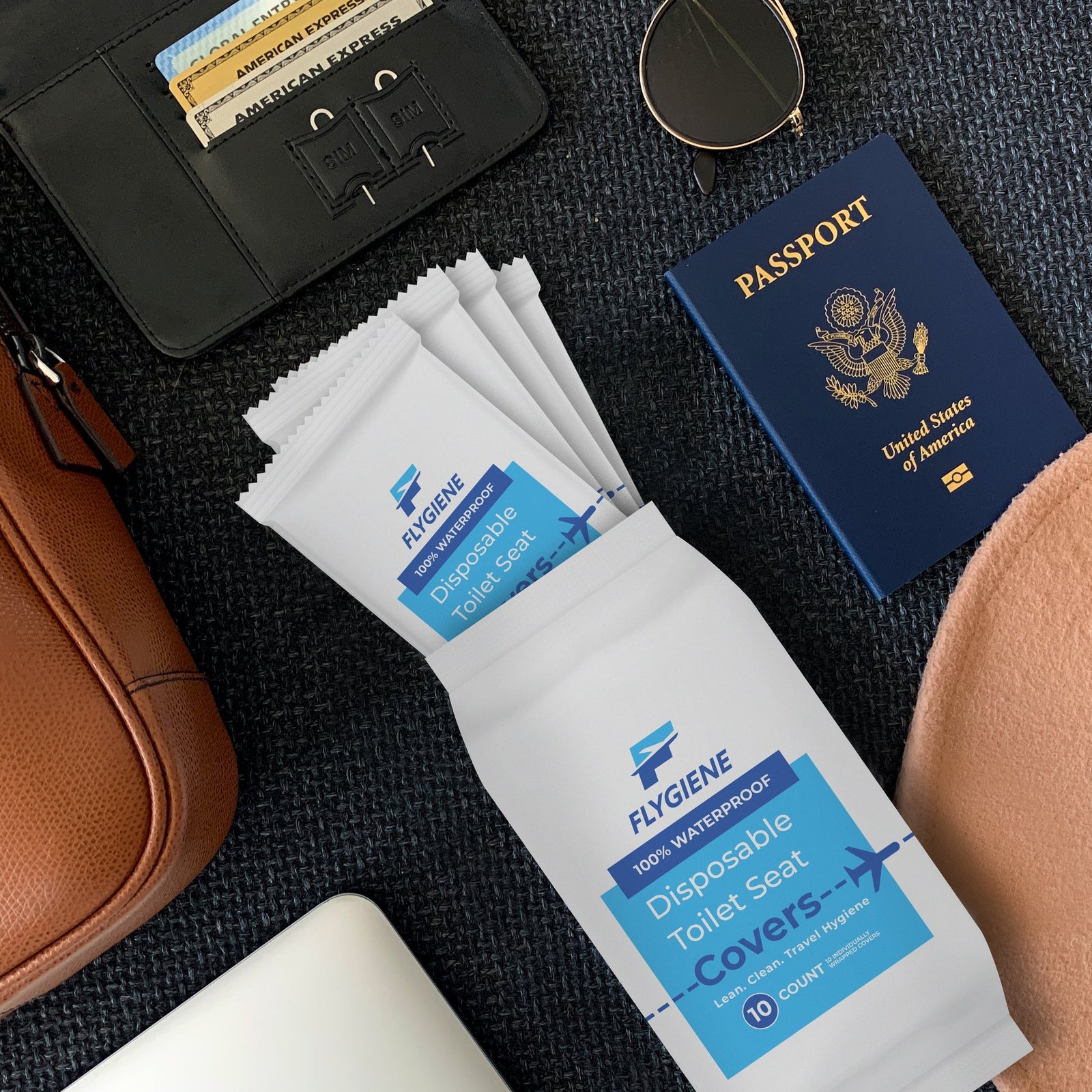 Disposable Toilet Seat Covers For Travel – Waterproof, Tear-Resistant XL Toilet Liners With 2 Layers Of Protection – Individually Wrapped Travel Size Toiletries - 100 Count (10 Packs Of 10 - View #8